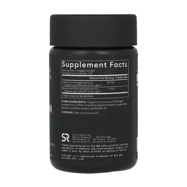 Lutein + Zeaxanthin 20mg - 120 veggie softgels 2023-10-6170 фото