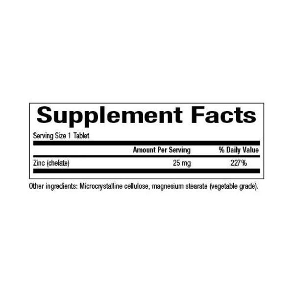 Zinc Chelate 25mg - 90 tabs 2023-10-3827 фото