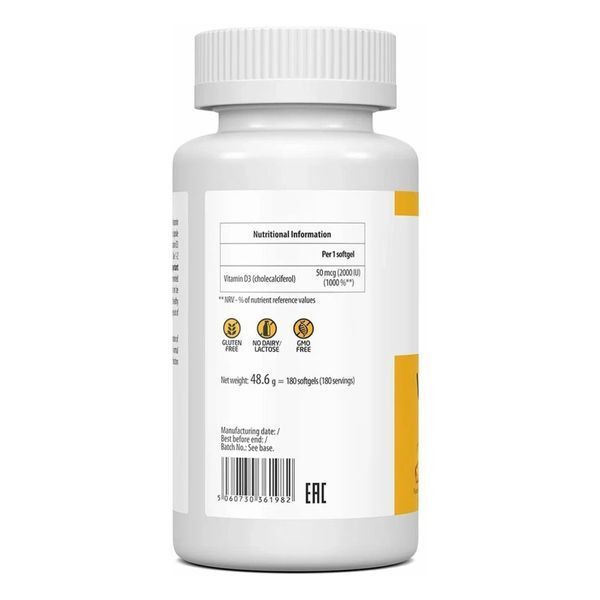 Витамин Д3, Vitamin D3 600 IU - 120 softgels 2022-10-2902 фото