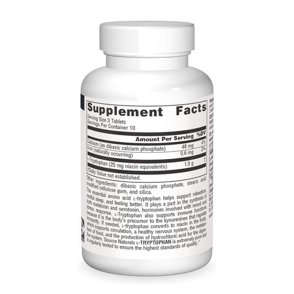 Л-триптофан, L-Tryptophan 500 mg - 30 tabs 2023-10-6163 фото