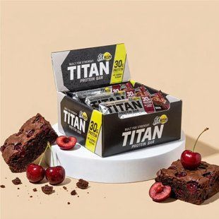 Протеиновые батончики FitWin TITAN BAR Cherry Brownie &mdash; 9&times;85 г, 30 г белка в батончике 2024-11-0765 фото
