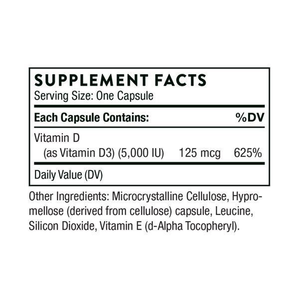 Витамин D, Vitamin D-5000 NSF - 60 caps 2023-10-3060 фото