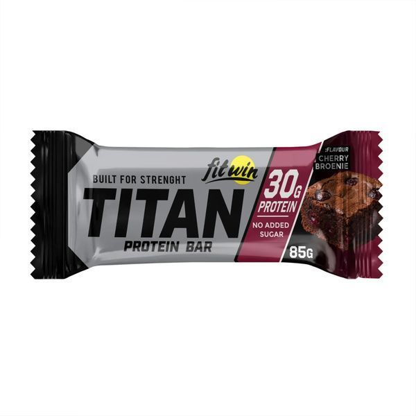 Протеиновые батончики FitWin TITAN BAR Cherry Brownie &mdash; 9&times;85 г, 30 г белка в батончике 2024-11-0765 фото