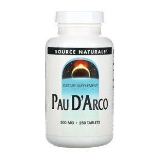 Пау д&rsquo;Арко (кора муравьиного дерева), Pau D'Arco 500mg - 250 tabs 2023-10-5283 фото