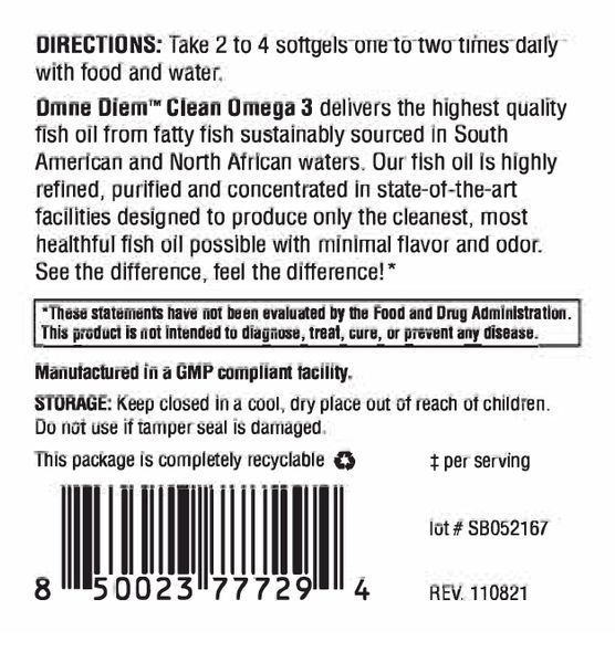Clean Omega 3 - 120 Softgels 2022-10-2780 фото