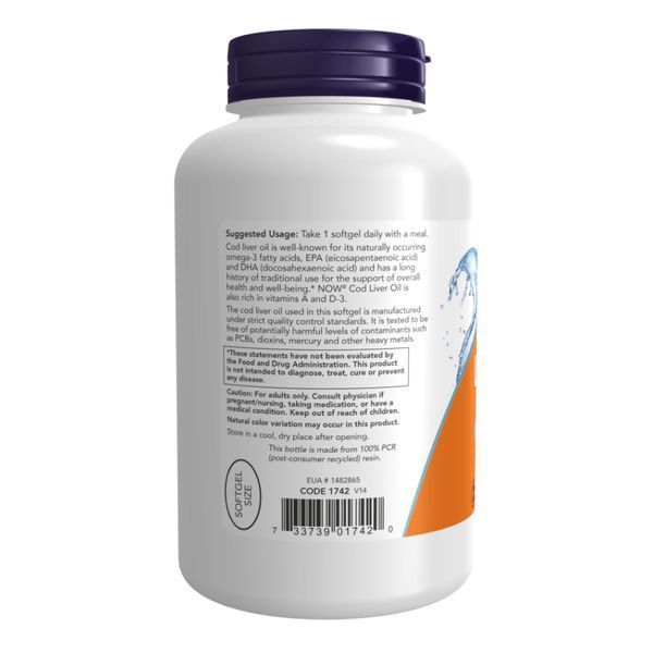 Рыбий жир из печени трески, Cod Liver Oil 650mg - 250 sgels 2022-10-2375 фото