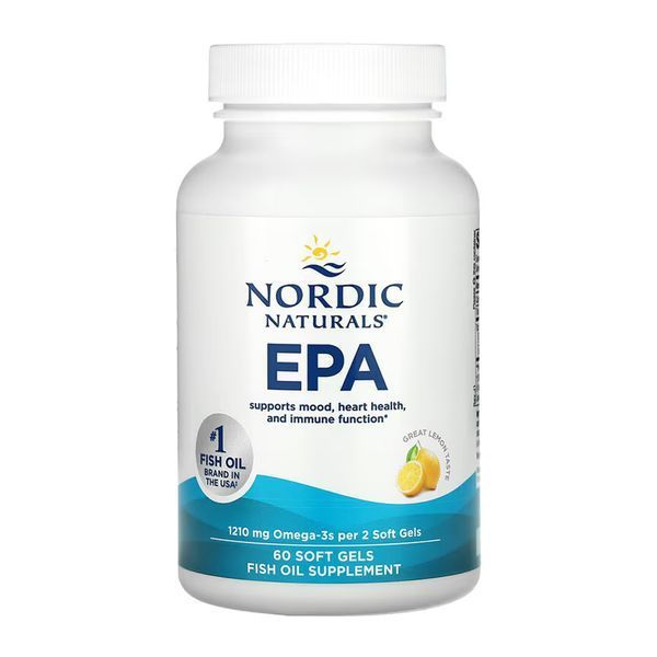 Омега-3 риб&rsquo;ячий жир Nordic Naturals (EPA) &mdash; 60 софтгелів, для серця, мозку та зору 2023-10-5982 фото