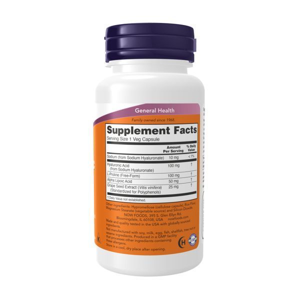 Гиалуроновая кислота двойного действия, Hyaluronic Acid Double Strength 100 mg - 120 vcaps 2023-10-2501 фото