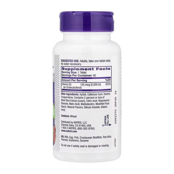 Вітамін Д3, Vitamin D3 5,000 IU - 90 tabs 2023-10-6212 фото