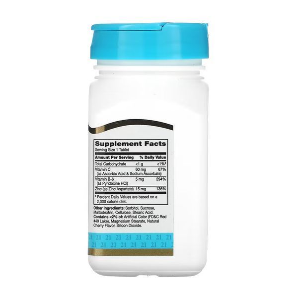 Цинк, Вітамін С і Б6, Zinc Plus Vitamins C & B-6 - 90 tabs Cherry 2023-10-7132 фото
