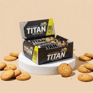 Протеиновые батончики FitWin TITAN BAR Butter Cookie &mdash; 9&times;85 г, 30 г белка в батончике 2024-11-0767 фото