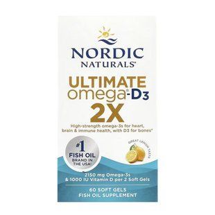Ultimate Omega 2X D3 - 60 softgels 2023-10-5983 фото