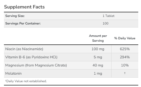 Мелатонин, Melatonin 1 mg - 100 tabs 2022-10-0100 фото