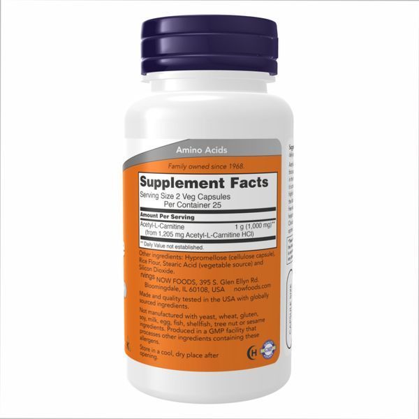 Ацетил Л-Карнитин, Acetyl L-Carnitine 500mg - 200 vcaps 2022-10-0652 фото