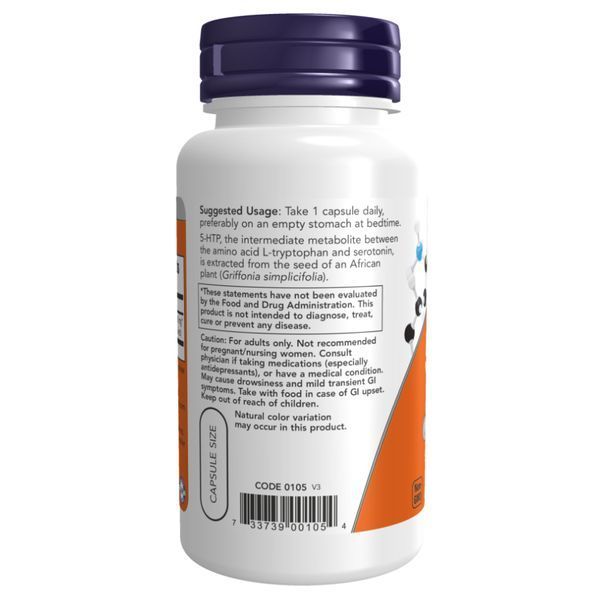 5-гидрокситриптофан, 5-HTP 100mg - 120 vcaps 100-50-7484299-20 фото