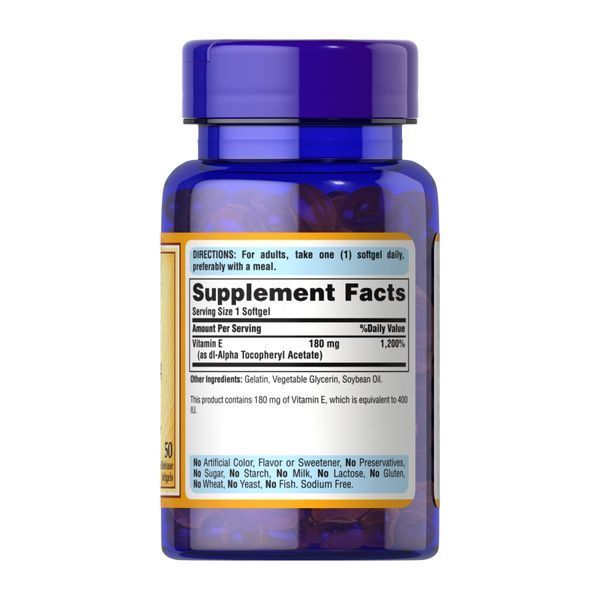 Vitamin E-400 IU - 50 softgels 2023-10-4592 фото