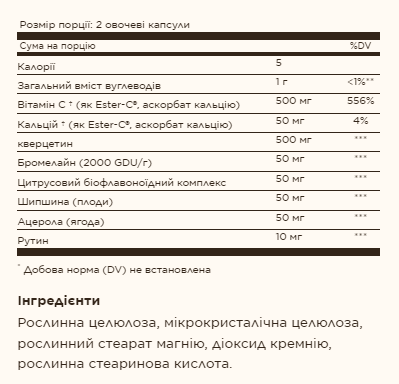 Комплекс Кверцетина с Витамином С, Quercetin Complex With Ester-C&reg; Plus - 100 caps 2022-10-2989 фото