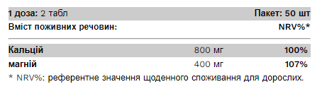 Кальций Магний, CA-MG - 100 tabs 2022-09-0528 фото
