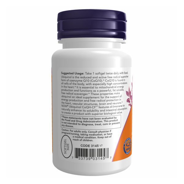 Убихинол, CoQH-CF Ubiquinol - 60 sgels 2022-10-1394 фото