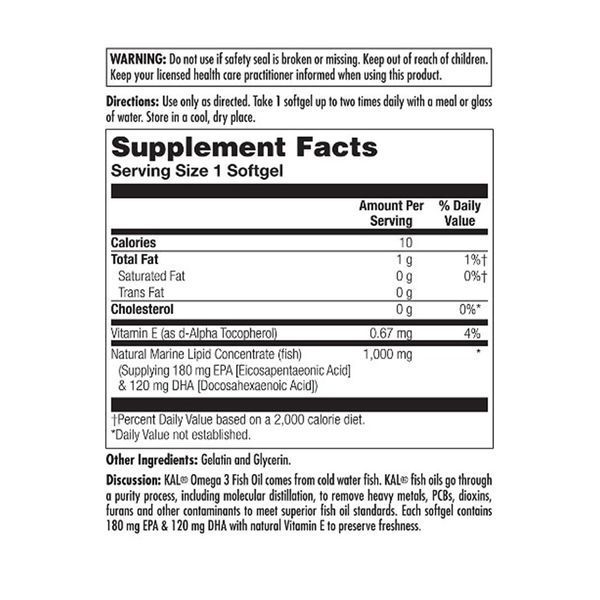 Омега-3, Omega 3 1000mg - 60 softgels 2024-11-0717 фото