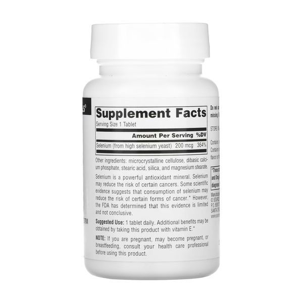 Селен, Selenium Yeast Free 200mcg - 120 tabs 2023-10-2688 фото