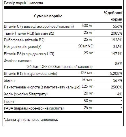 Комплекс від стресу, Super Stress B-Complex with Vitamin C - 240 caps 100-76-5144988-20 фото