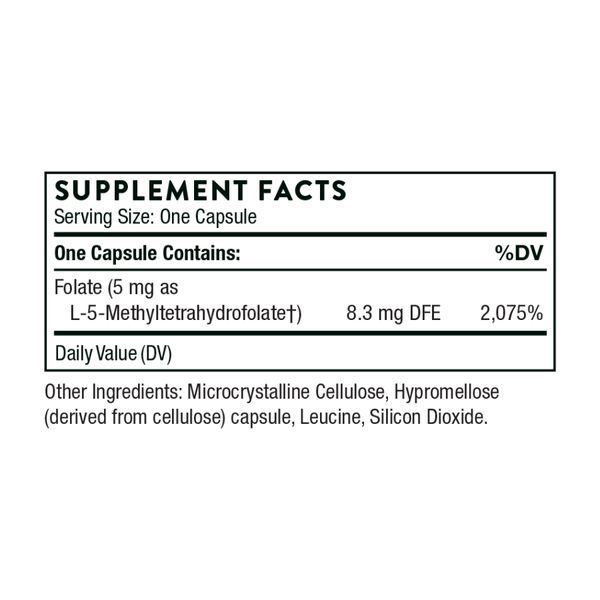 Активная фолиевая кислота, 5-MTHF 5 mg - 60 caps 2023-10-3058 фото
