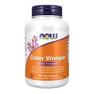 Яблочный уксус в капсулах NOW Foods Cider Vinegar &mdash; 180 вегетарианских капсул 2024-11-0771 фото