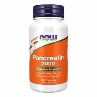 Панкреатин NOW Foods Pancreatin 2000 &mdash; 100 капсул | ⏳ Срок годности до 03.2027 2024-11-0772 фото
