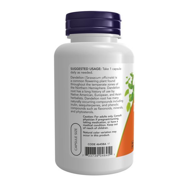 Корень одуванчика, Dandelion Root 500 mg - 100 vcaps 2023-10-2509 фото