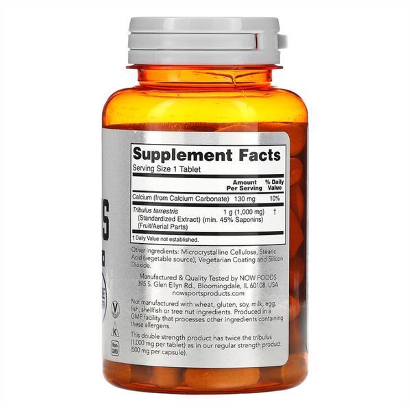 Трибулус Терестрис Двойной силы, Tribulus 1000mg - 90tab 100-17-9883131-20 фото