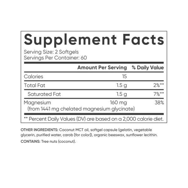 Magnesium Glycinate 160mg - 120 softgels 2023-10-4402 фото