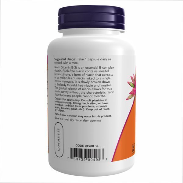Ниацин, Flush Free Niacin 500mg - 90 vcaps 2022-10-0666 фото