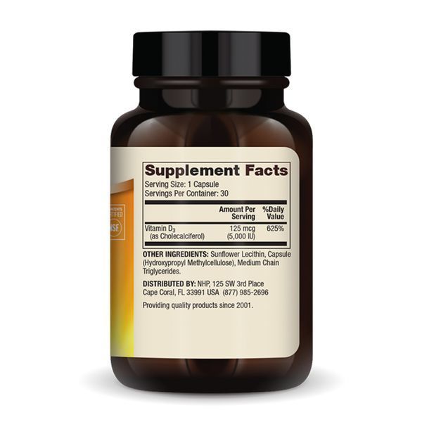 Ліпосомальний вітамін Д3, Liposomal Vitamin D3 5000 IU - 30 caps 2023-10-3947 фото