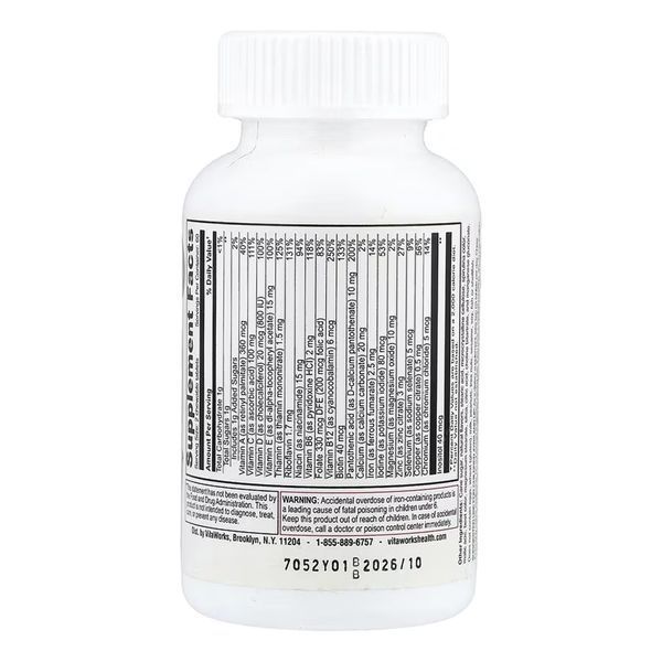 Мультивітаміни з Залізом, VitaWorks Kids Multivitamin with Iron - 120 chewables 2023-10-7247 фото