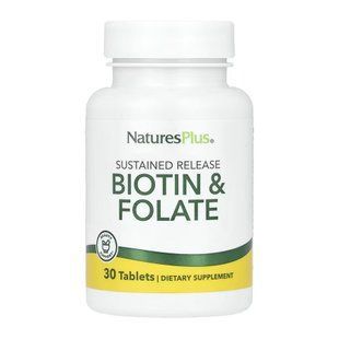 Биотин и Фолат, Biotin & Folate - 30 tabs 2023-10-6825 фото