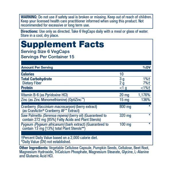 Комплекс для мужского здоровья, Pygeum & Saw Palmetto w/CranActin - 90 vcaps 2023-10-2132 фото