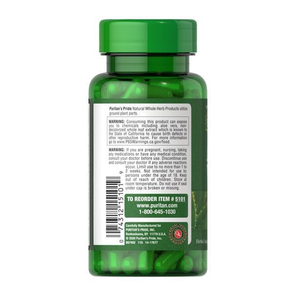 Aloe Vera 470 mg - 100 caps 2023-10-3145 фото