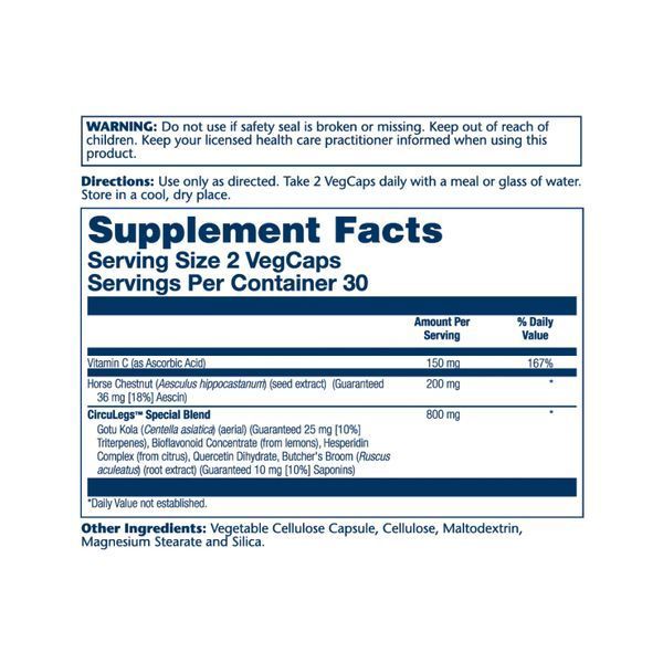 Комплекс для улучшения кровообращения, CircuLegs Circulation Support 200mg - 60 vcaps 2023-10-2413 фото