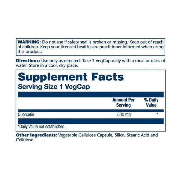 Кверцетин, Quercetin 500mg - 90 vcaps 2023-10-6001 фото