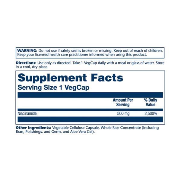 Ниоцинамид, Niacinamide 500mg - 100 vcaps 2023-10-2133 фото