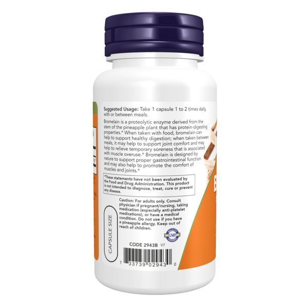 Бромелаин, Bromelain 500mg - 60 vcaps 2022-10-2607 фото