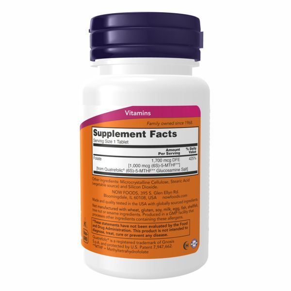 Метил Фолат, Methyl Folate 1000mcg - 90 tabs 2022-10-2060 фото