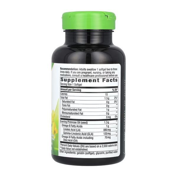 Олія примули вечірньої, Evening Primrose Oil 1300 mg - 60 softgels 2023-10-6425 фото