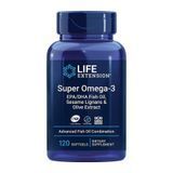 Супер Омега, Super Omega-3 EPA/DHA Fish Oil, Sesame Lignans & Olive Extract - 120 Enteric coated softgels 2023-10-2657 фото