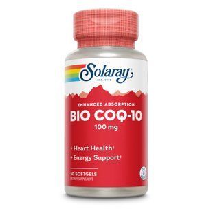 Коензим Q10 100мг Solaray (Bio CoQ10) &mdash; 30 софтгелів, для серця та енергії (До 10.26) 2024-11-0842 фото
