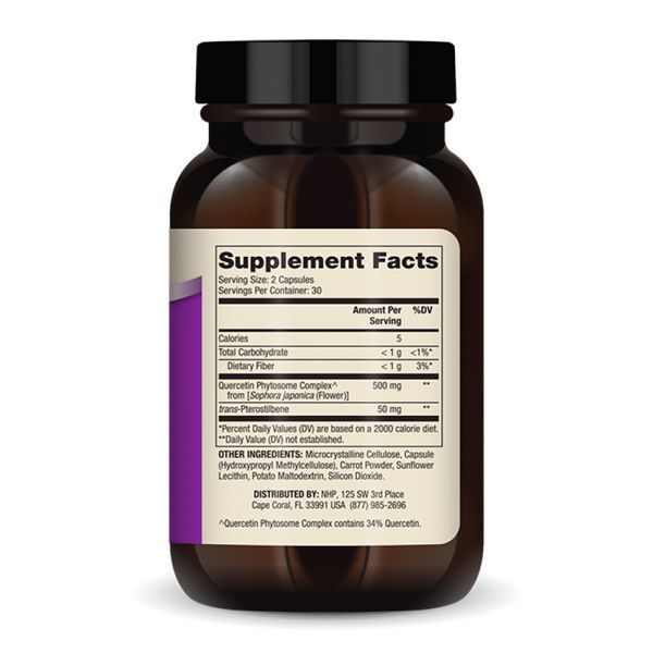 Кверцетин і птеростильбен, Quercetin and Pterostilbene Advanced - 60 caps 2023-10-3950 фото
