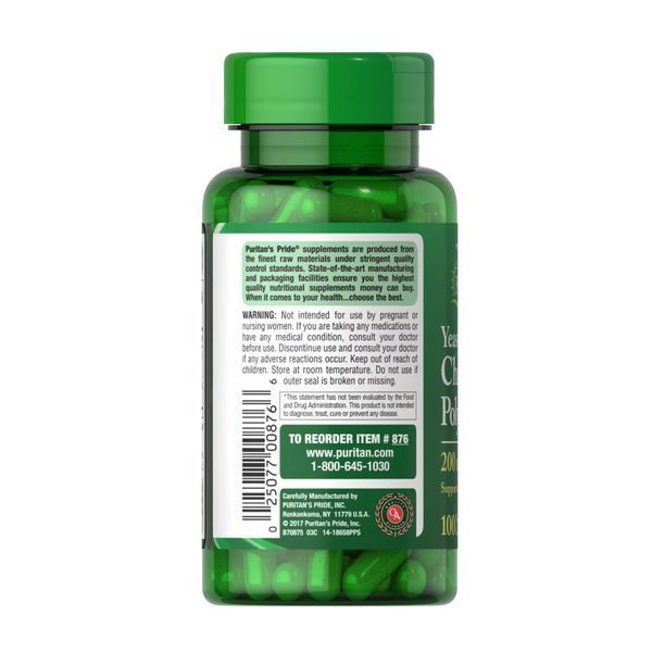 Хром полінікотинат, Chromium Polynicotinate 200 mcg Yeast Free - 100 veg caps 2023-10-2465 фото