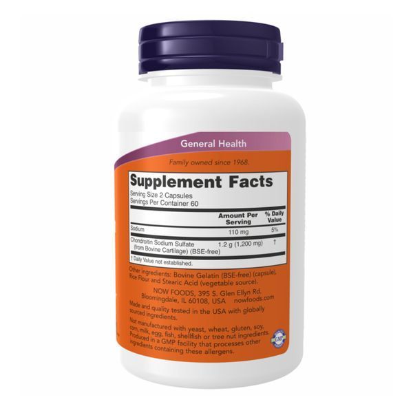 Хондроитин сульфат, Chondroitin Sulfate 600mg - 120 caps 2022-10-1386 фото