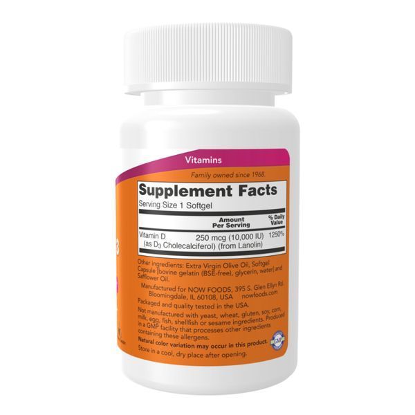 Vitamin D-3 10000 IU - 30 softgels 2023-10-4533 фото